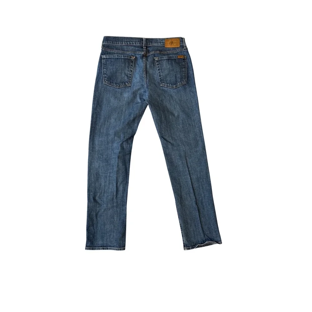 7 For All Mankind Slimmy Slim Fit Jeans Mens 34 Medium Wash‎ Blue Denim